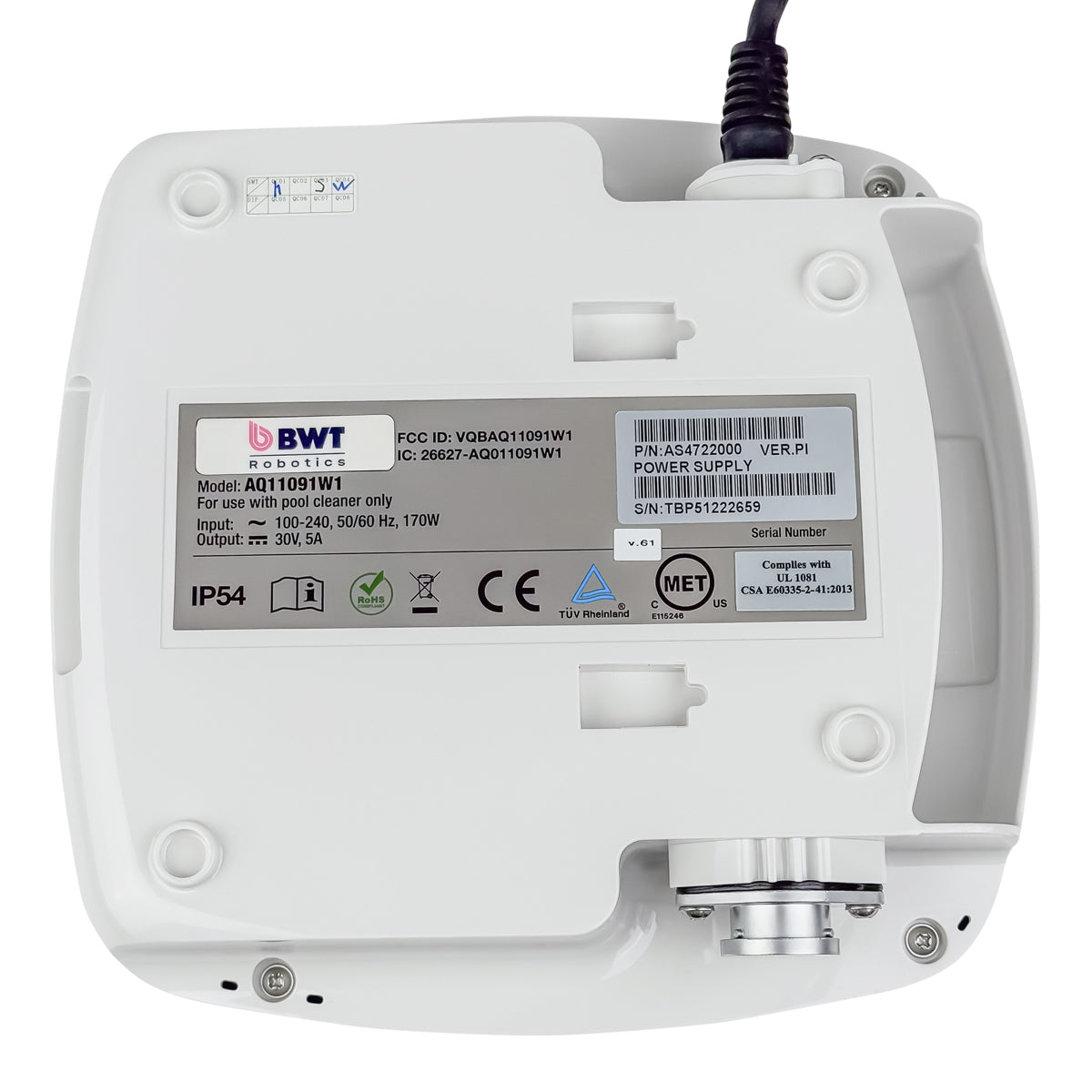 Alimentador Central para Robot de Piscina BWT / Cosmy / Aquabot / Aquatron | AQ11091W1 / 125299050