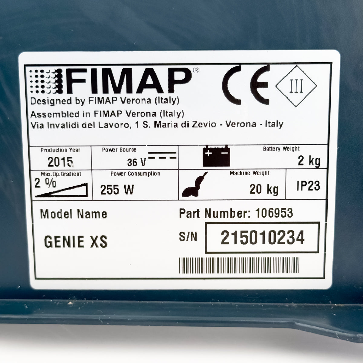 Tapa superior (cárter) para fregadora Comac Vispa XS / Fimap Genie XS - Recambio 441487 | Usado