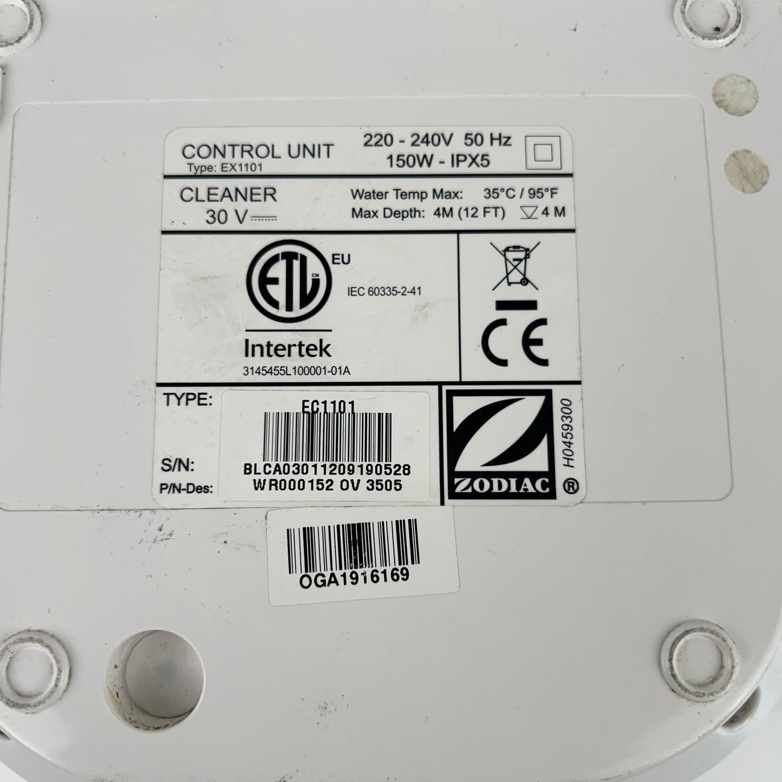 Power Supply for Zodiac Vortex OV / GV / AV Pool Robot - R0637400 - EC1101 - Used (12-Month Warranty)