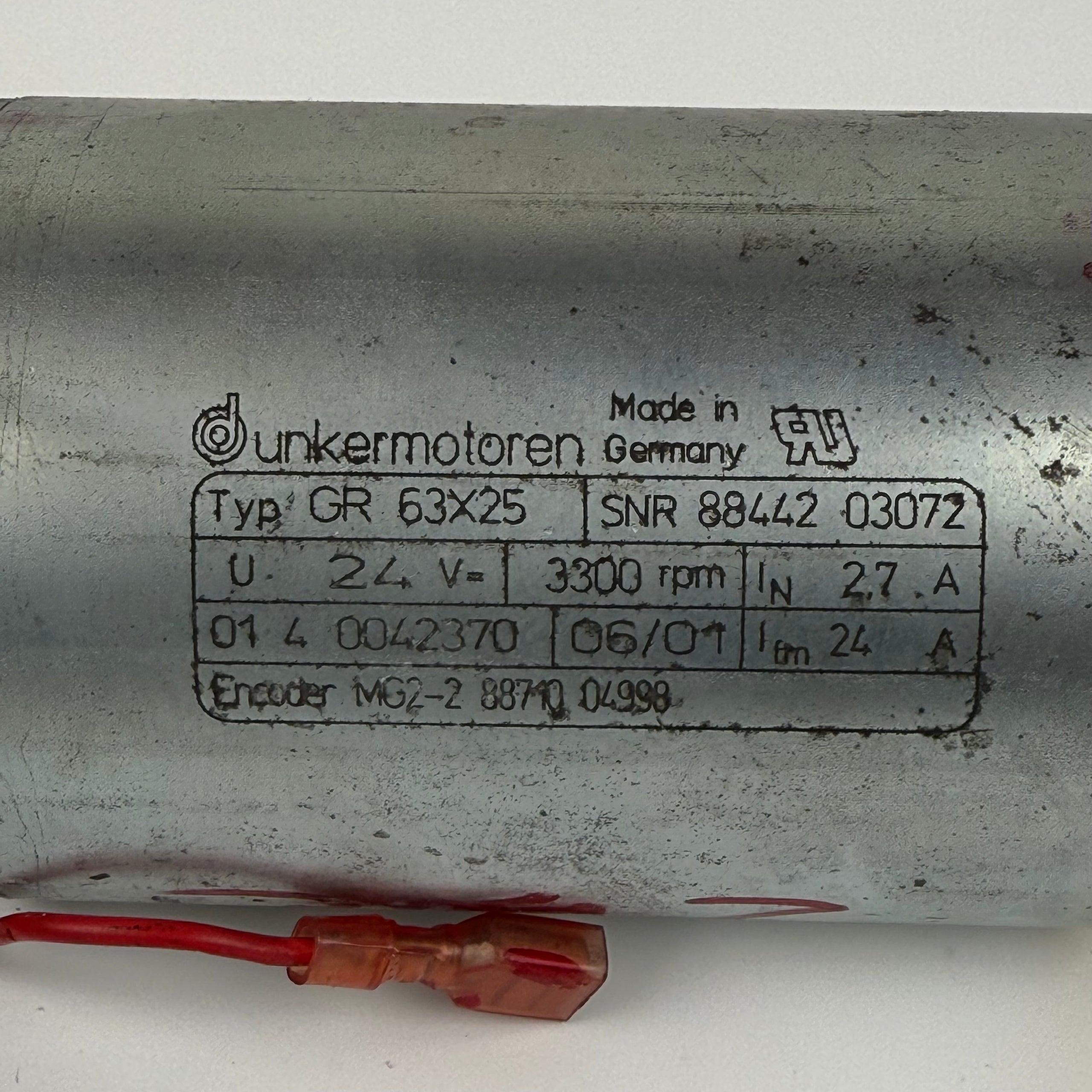 Motor Bomba de Succión Robot Piscina Dolphin Maytronics GR 63x25 - Usado (Garantía 12 meses)