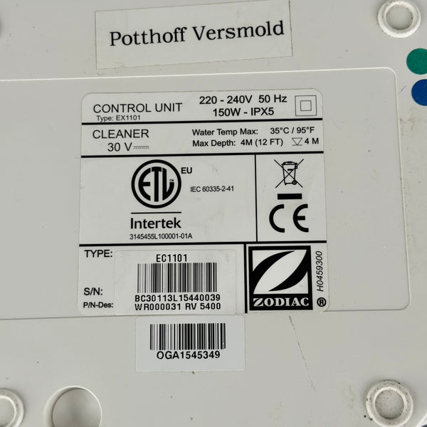 Power Supply for Zodiac Vortex / RV Pool Robot - R0637100 - EC1101 - Used (12-Month Warranty)