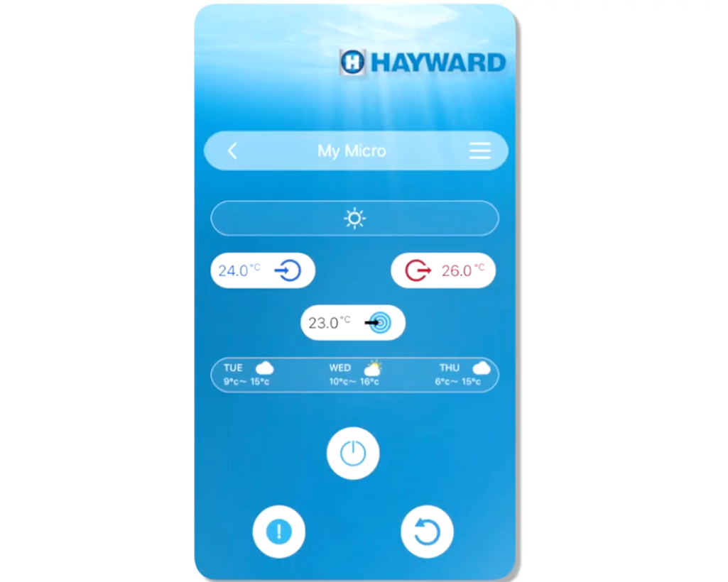 Hayward Micro 2.5 kW Heat Pump for Pools up to 15 m³ with Bluetooth