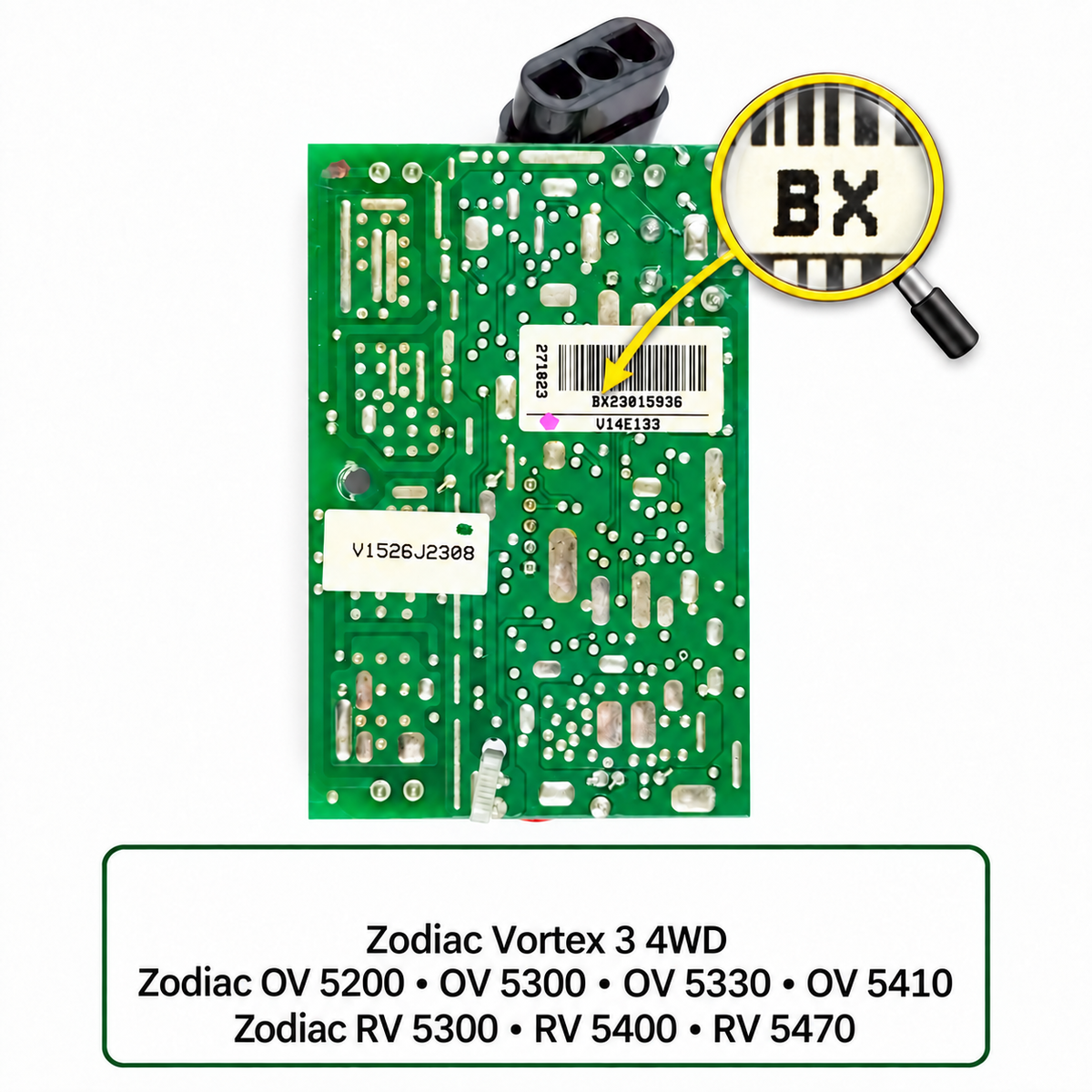 Placa electrónica para robot Zodiac Vortex 3 4WD / OV 5200-5300-5330-5410 / RV 5300-5400-5470 Tipo C | Usada (Garantía 12 meses)